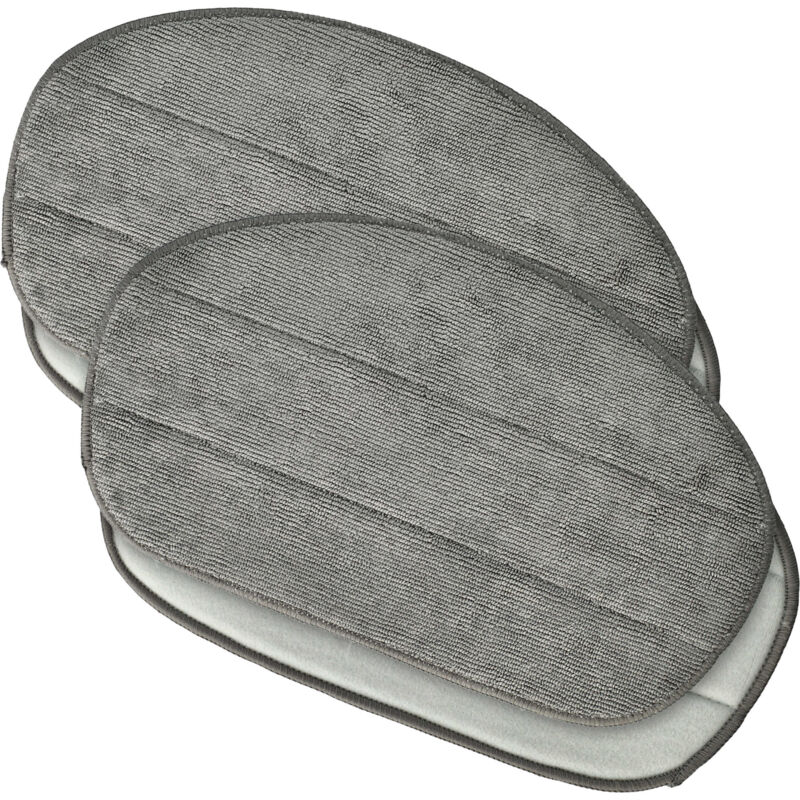 Vhbw - 4x Wischbezug Ersatz für Leifheit 11911 für Dampfreiniger, Dampfmop - Mikrofaser Grau