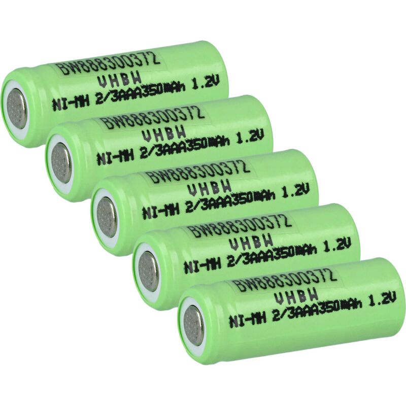 5x Akku-Rohzellen H4002 - 350 mAh, 1,2 v, NiMH - Vhbw