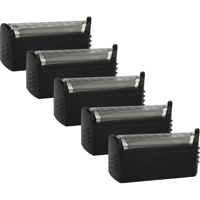 vhbw 5x Scherfolie kompatibel mit Braun 2560, 2540, 2540s, 2040, 2060, 5596, 5462, 5459, 5461 Elektrorasierer + Rahmen, schwarz/silber