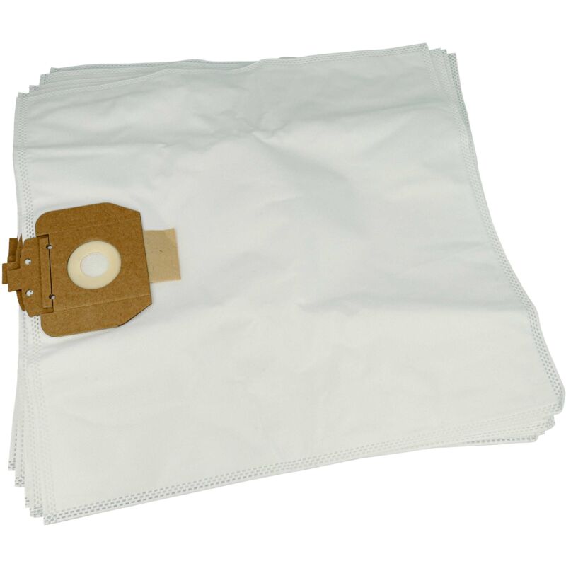 5x Staubbeutel kompatibel mit Cleanfix S10, s 10 Plus Hepa, S10 Plus Staubsauger - Mikrovlies, 43cm x 41cm Weiß - Vhbw