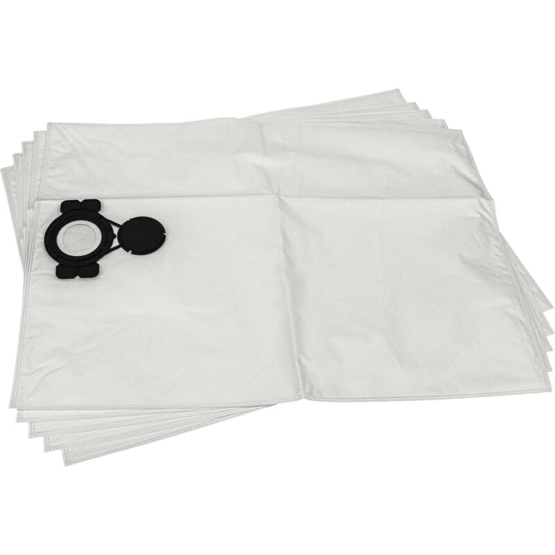 5x Staubbeutel kompatibel mit Milwaukee as 30 mac, as 42 mac, as 30 lac Staubsauger - Vlies, 30l Füllvolumen, 74cm x 51cm Weiß - Vhbw
