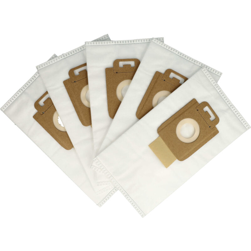 5x Staubsaugerbeutel kompatibel mit Nilfisk P40, P20, P30, Power Allergy, Power Energy Eco, Power p Animal Staubsauger - Mikrovlies, 27cm x 15cm Weiß