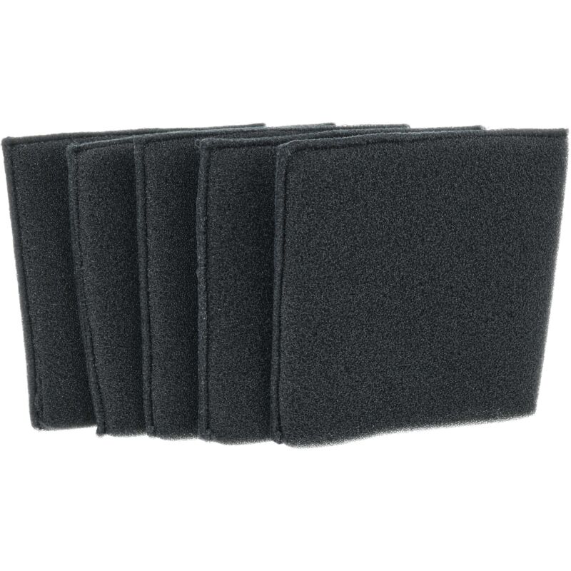 5x Staubsaugerfilter kompatibel mit Einhell te-vc 3080 sacl, 4090 sacl, 5090 sacl Staubsauger - Schaumstofffilter Schwarz - Vhbw