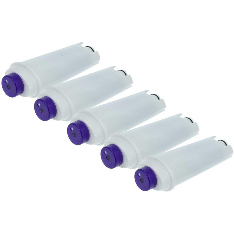 vhbw 5x Wasserfilter Filter kompatibel mit DeLonghi S ECAM 21.117.BSB, S ECAM 22.110.B Kaffeevollautomat, Espressomaschine Weiß