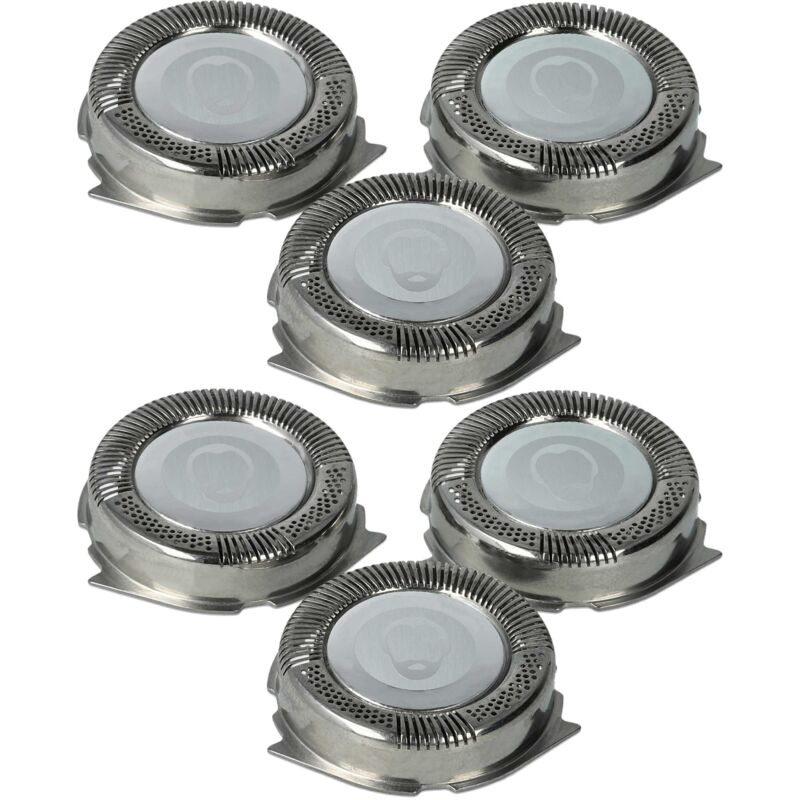 6x Ersatz-Scherköpfe kompatibel mit Philips HQ7340, HQ7360, HQ7330, HQ7390, HQ7350, HQ7740, HQ7363, HQ7380 Elektrorasierer - Vhbw