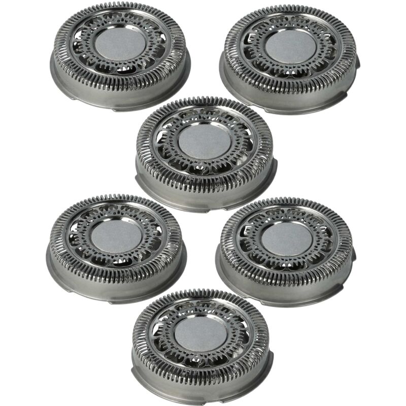 6x Ersatz-Scherköpfe kompatibel mit Philips Shaver series 7000 Elektrorasierer, Silber - Vhbw