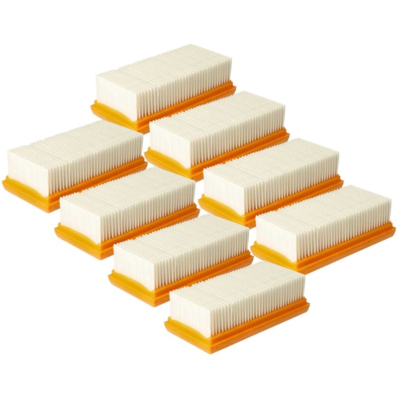 8x Flachfaltenfilter kompatibel mit Nilfisk vhs 40 L40 lc fm ic, 40 L30 pc, 42 L30 hc pc Staubsauger - Motorkühlluftfilter - Vhbw