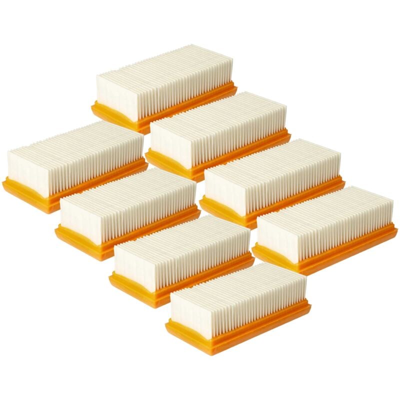 8x Flachfaltenfilter kompatibel mit Nilfisk vhs 42 L40 mc ic, 42 L40 hc ic, 42 L30 mc pc Staubsauger - Motorkühlluftfilter - Vhbw