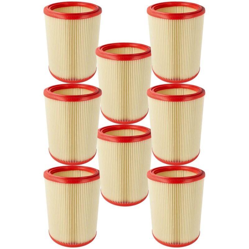8x Lamellenfilter kompatibel mit wap Attix 360-21 Clean Room, 550-01, 360-2M, 751-21, 751-11, 550-2M, 550-11, 590-21 Handstaubsauger - Vhbw