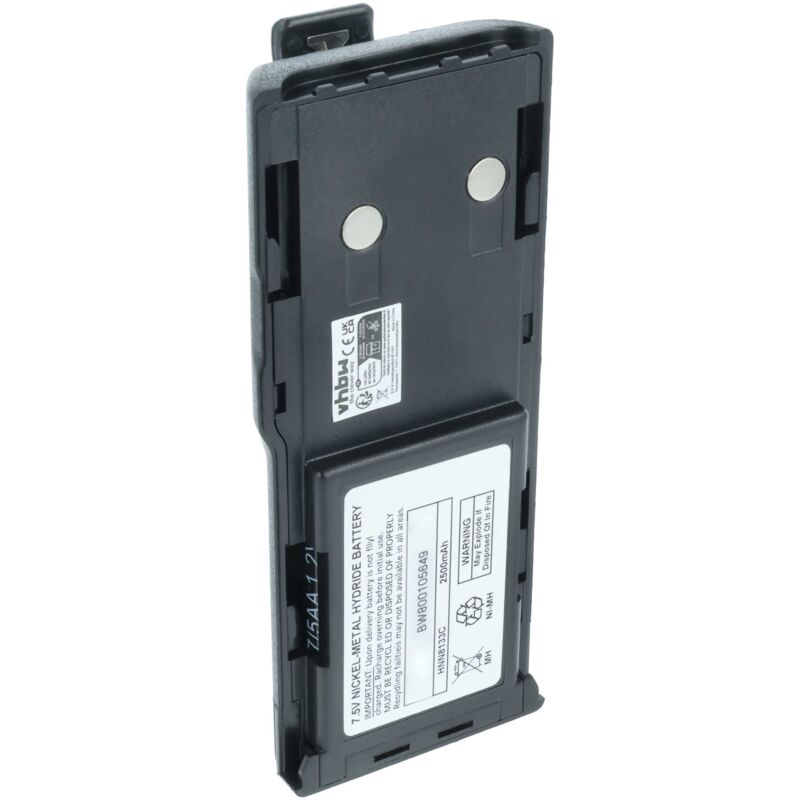 1x Akku kompatibel mit Motorola CP450, GP300, GP308, CP450LS, CP250 Funkgerät, Walkie Talkie (2500 mAh, 7,5 v, NiMH) + Gürtelclip - Vhbw
