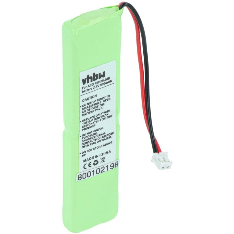 Vhbw - 1x Akku kompatibel mit Switel DF-991, DF991 schnurlos Festnetz Telefon (500 mAh, 2,4 v, NiMH) - Ersatz für 2SN-3/5F60H-H-JZ1