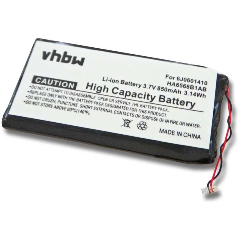 Vhbw - Akku kompatibel mit Samsung SEC-YP5Z, YP-Z5A, YP-Z5AB, YP-Z5AS, YP-Z5F MP3-Player Musik Player (850mAh, 3,7V, Li-Ion)