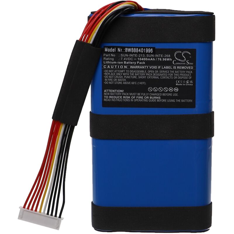 Akku Ersatz für jbl SUN-INTE-268, SUN-INTE-213 für Lautsprecher Boxen Speaker (10400 mAh, 7,4 v, Li-Ion) - Vhbw