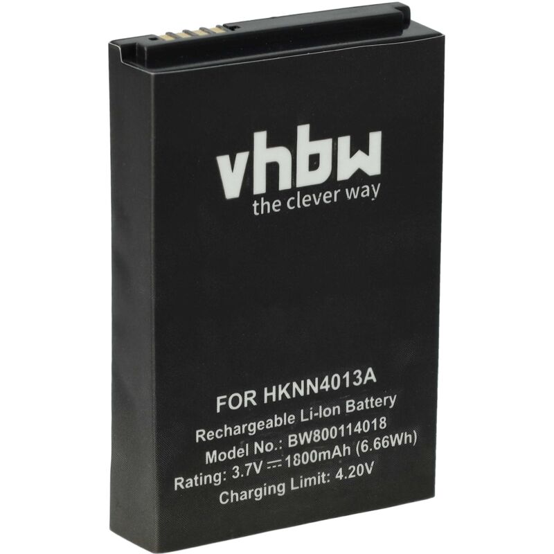 Vhbw - Akku Ersatz für Motorola BT90, HKLN4440B, HKNN4013A, HKNN4013B, SNN5759, SNN5765 für Funkgerät, Walkie Talkie (1800mAh, 3,7V, Li-Ion)