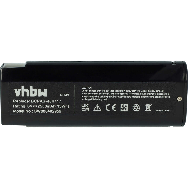 Akku Ersatz für Paslode 404400, 404717, 900400, 900420, 900421, 900600, 901000, 902000 für Elektrowerkzeug, Streifennagler (2500 mAh, NiMH, 6 v)
