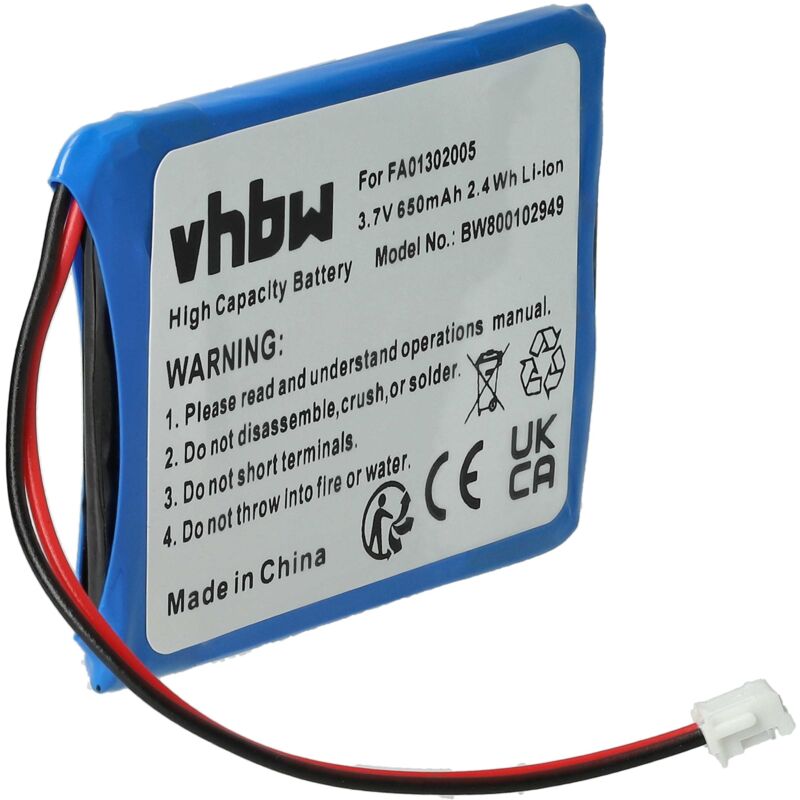 Vhbw - Akku Ersatz für Ericsson BKB201010/1, FA01302005, FA83601195 für schnurlos Festnetz Telefon (650mAh, 3,7V, Li-Ion)