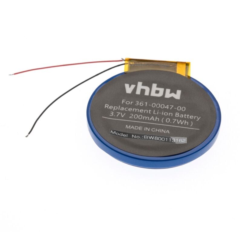 Vhbw - Akku Ersatz für Garmin 361-00047-00, 361-00064-00 für Smartwatch Uhr Fitnessarmband (200mAh, 3,7V, Li-Ion)