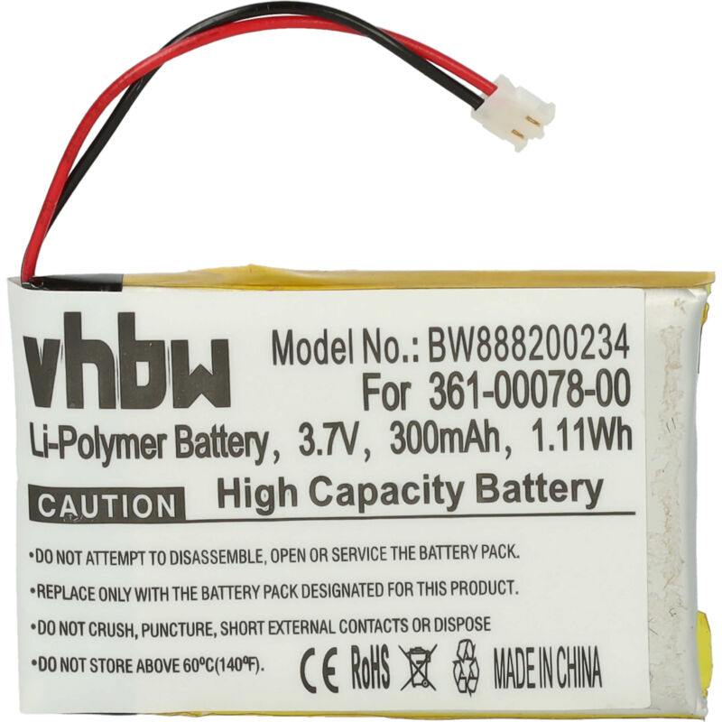 Vhbw - Akku Ersatz für Garmin 361-00078-00 für Smartwatch Uhr Fitnessarmband (300mAh, 3,7V, Li-Polymer) + Werkzeug-Set