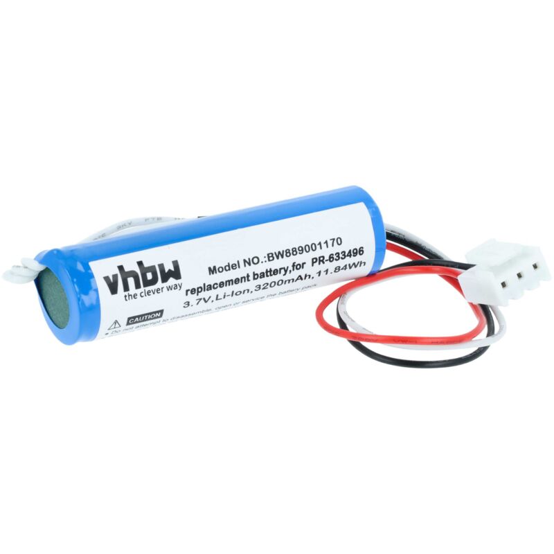 Vhbw - Akku Ersatz für Harman/Kardon PR-633496 für Lautsprecher Boxen Speaker (3200mAh, 3,7V, Li-Ion)