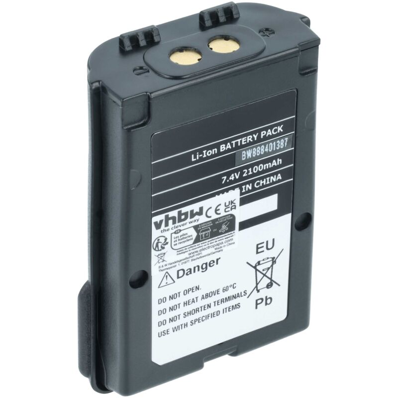 Vhbw - Akku Ersatz für Icom BP-245, BP-245H, BP-245N für Funkgerät, Walkie Talkie (2.100mAh, 7,4V, Li-Ion)