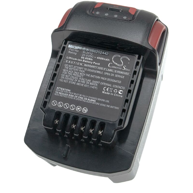 Vhbw - Akku kompatibel mit Ingersoll Rand IRC-W7150-K2, IRR3150-K2, IRTR3150-K2, IRTW7150 Elektrowerkzeug (4000 mAh, Li-Ion, 20 v)