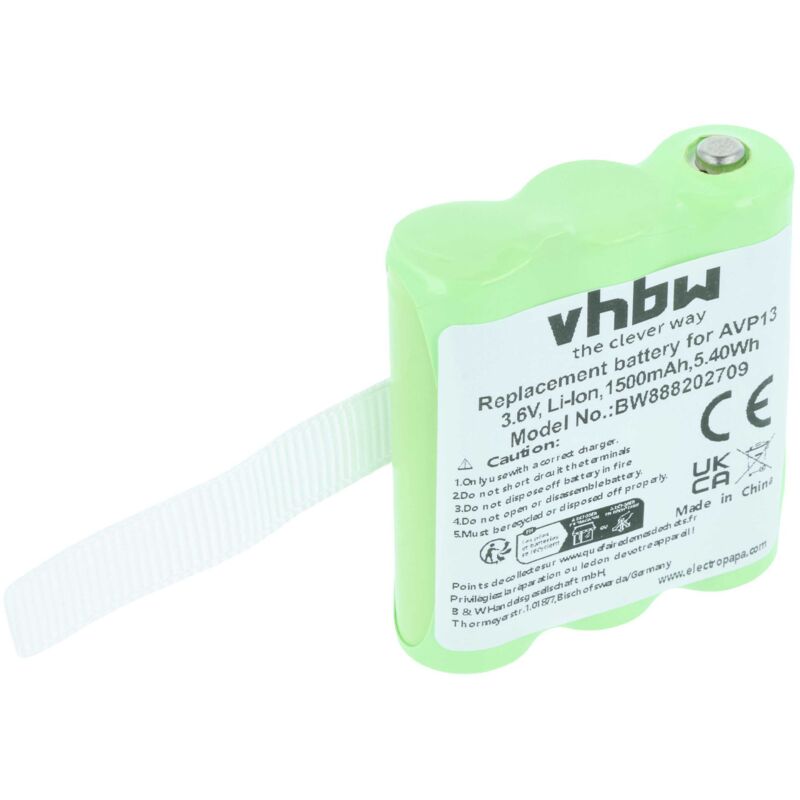 Vhbw - Akku kompatibel mit Midland XT70 Funkgerät, Walkie Talkie (1500mAh, 3,6V, NiMH)