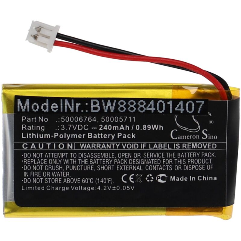 Vhbw - Akku Ersatz für Mitel 50005711, 50006764 für schnurlos Festnetz Telefon (240mAh, 3,7V, Li-Polymer)