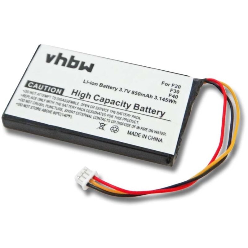 Vhbw - 1x Akku Ersatz für Navman BT000021C für gps Navigation Navi (850 mAh, 3,7 v, Li-Ion)