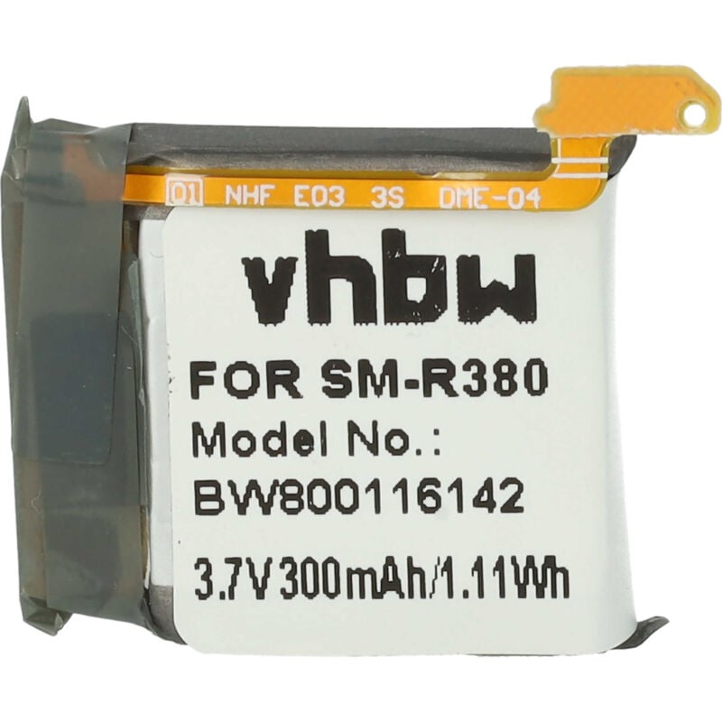 Vhbw - Akku Ersatz für Samsung EB-BR380, EB-BR380FBE für Smartwatch Uhr Fitnessarmband (300mAh, 3,7V, Li-Polymer) + Werkzeug-Set