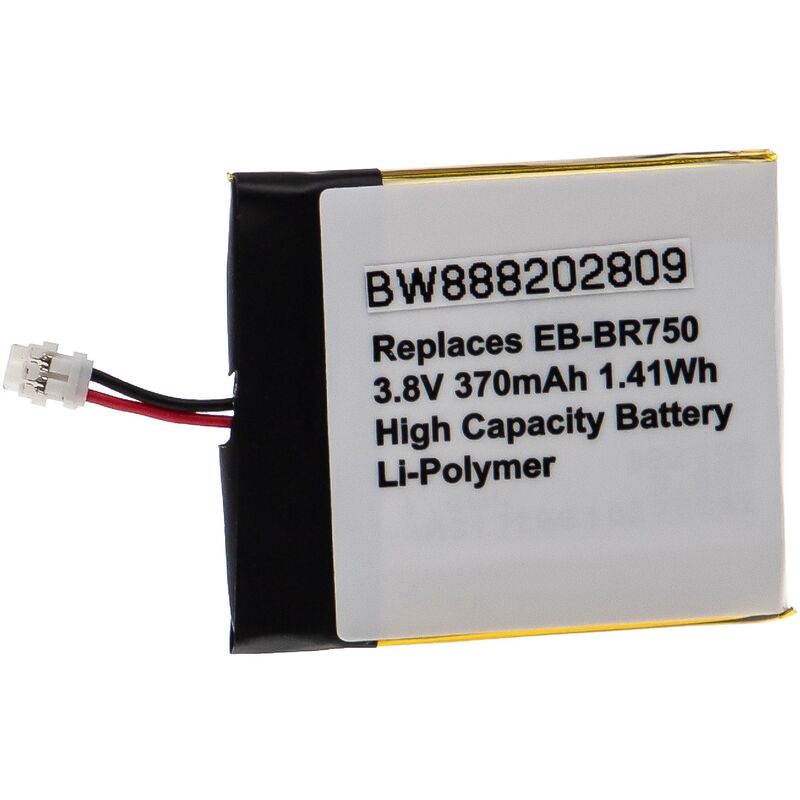 Vhbw - Akku Ersatz für Samsung EB-BR750, EB-BR750ABE für Smartwatch Uhr Fitnessarmband (370mAh, 3,8V, Li-Polymer)