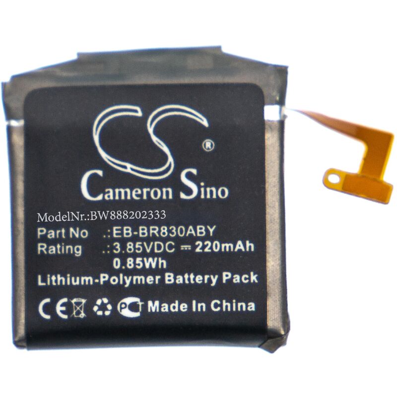 Vhbw - Akku Ersatz für Samsung EB-BR830ABY, GH43-04968A für Smartwatch Uhr Fitnessarmband (220mAh, 3,85V, Li-Polymer)