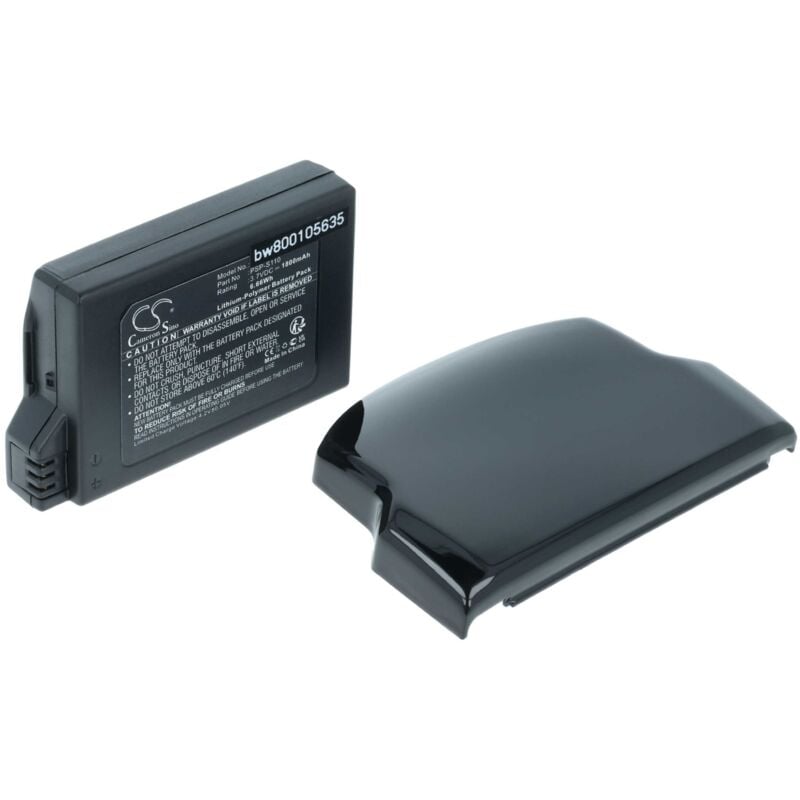 Vhbw - Akku kompatibel mit Sony Playstation Portable Slim & Lite PSP-2002, PSP-2004 Spielekonsole (1800 mAh, 3,7 v, Li-Polymer)