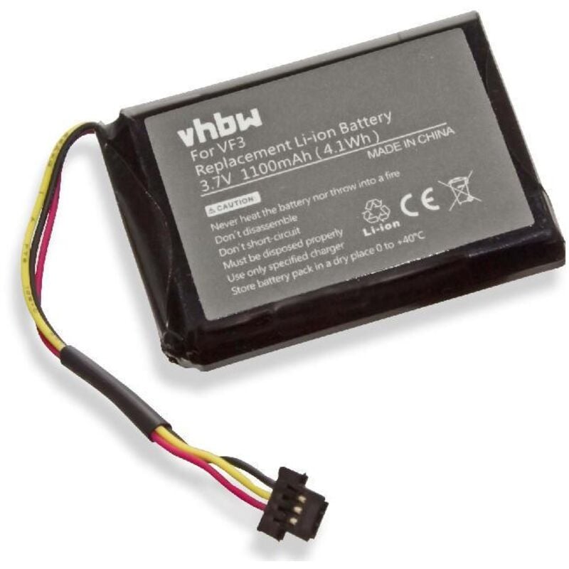 Vhbw - Akku Ersatz für TomTom FMB0829021142, R2 für gps Navigation Navi (1100mAh, 3,7V, Li-Ion)