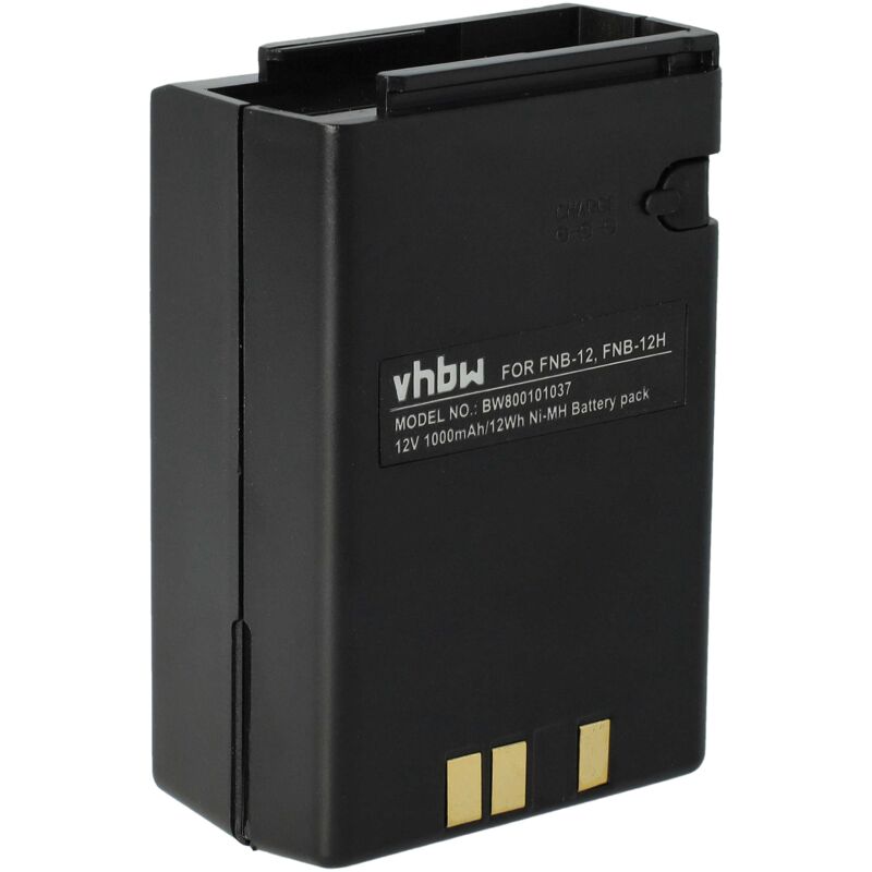Vhbw - Akku Ersatz für Yaesu / Vertex FNB-14, FNB-14H, FNB-12, FNB-12H, FNB-17, FNB-10, FNB-10H für Funkgerät, Walkie Talkie (1000 mAh, 12 v, NiMH)