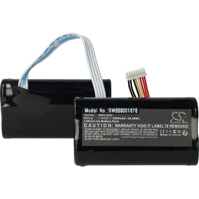 Vhbw - Akku Ersatz für dji WB4-5000 für Drohne Controller (5200 mAh, 7,4 v, Li-Ion)