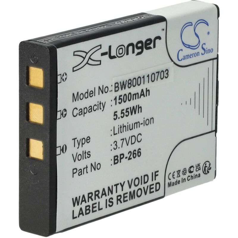 Vhbw - Akku Ersatz für Icom BP-266 für Funkgerät, Walkie Talkie (1500 mAh, 3,7 v, Li-Ion)