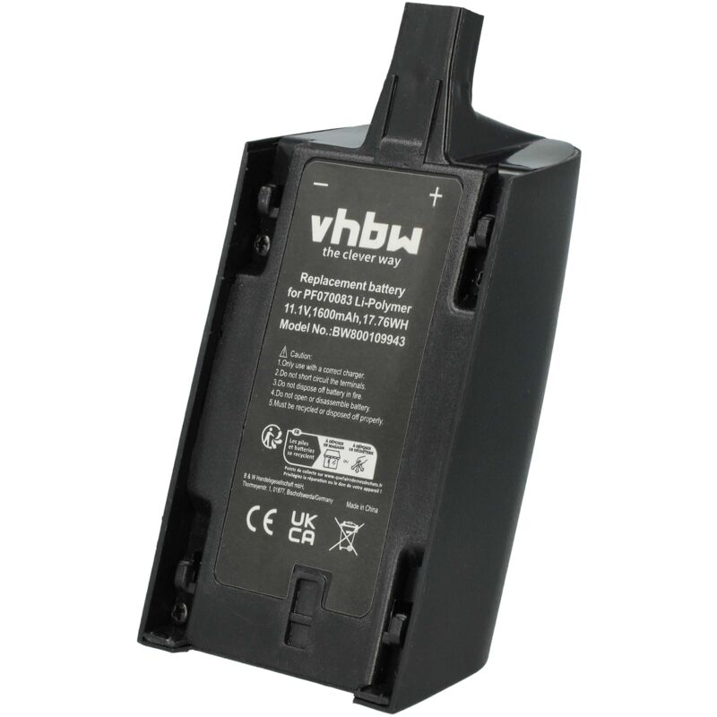 vhbw Akku Ersatz für Parrot PF070083 für Drohne Multicopter Quadrocopter (1600 mAh, 11,1 V, Li-Polymer)