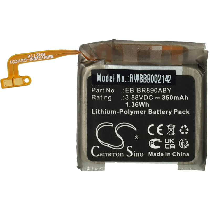 Vhbw - Akku Ersatz für Samsung EB-BR870ABY, EB-BR890ABY für Smartwatch Uhr Fitnessarmband (350 mAh, 3,88 v, Li-Polymer)