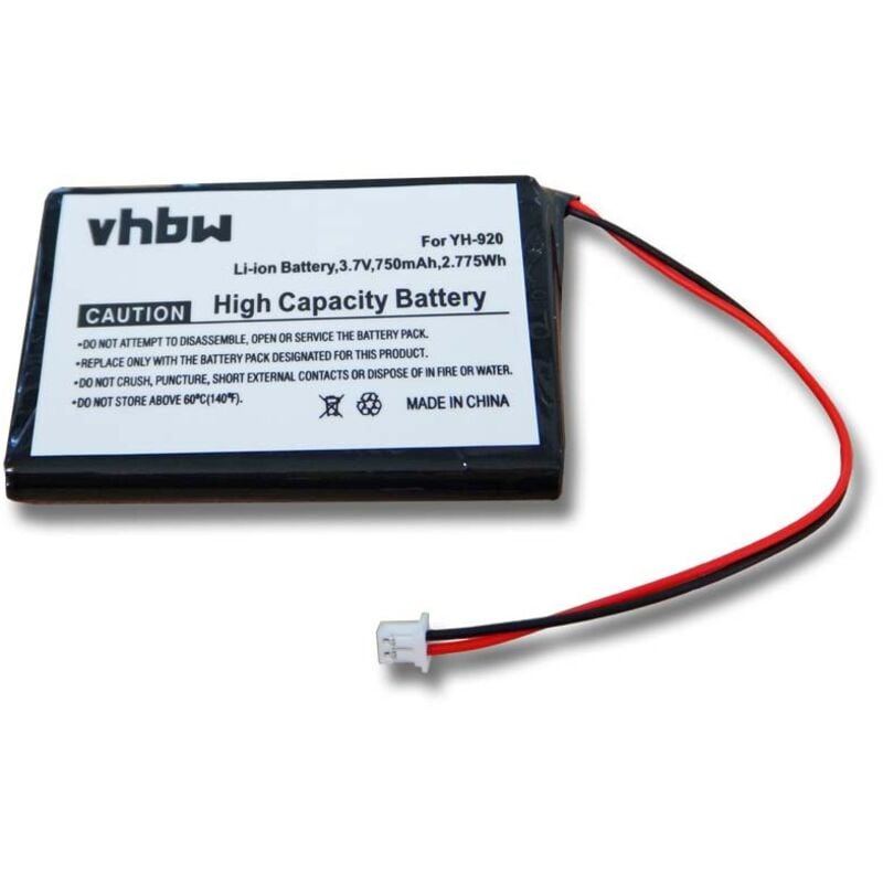 Vhbw - Akku Ersatz für Samsung PPSB0502 für MP3-Player Musik Player (750 mAh, 3,7 v, Li-Ion)