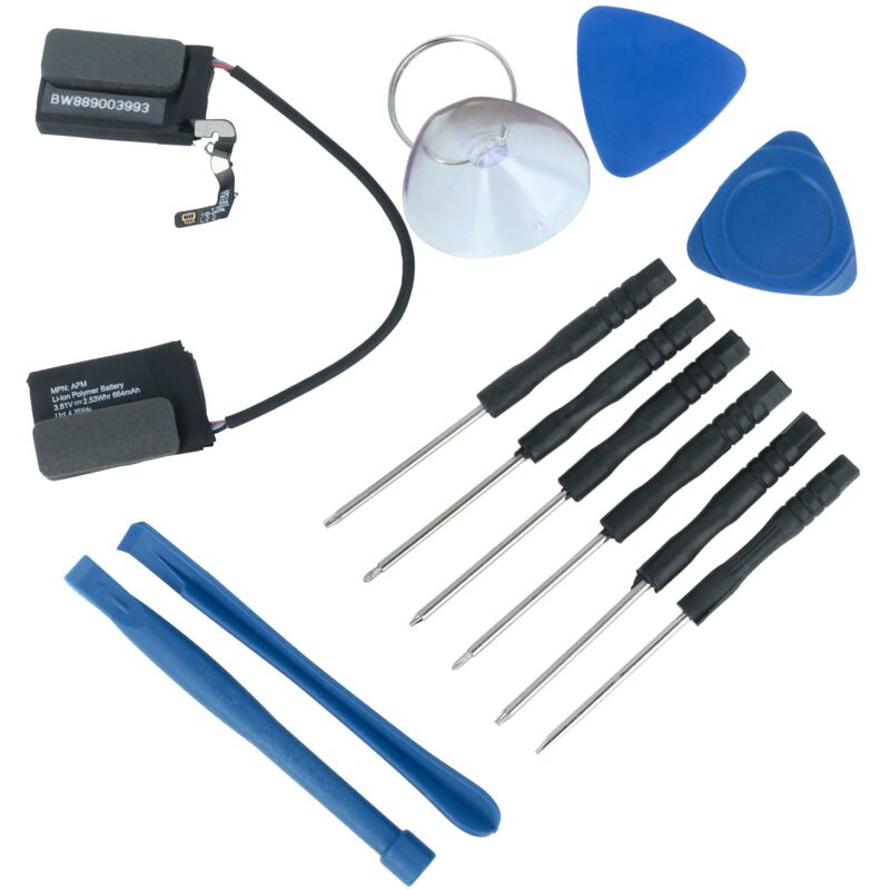 Vhbw - Akku kompatibel mit Apple AirPods Max Wireless Headset Kopfhörer (664 mAh, 3,81 v, Li-Polymer) + Werkzeug-Set