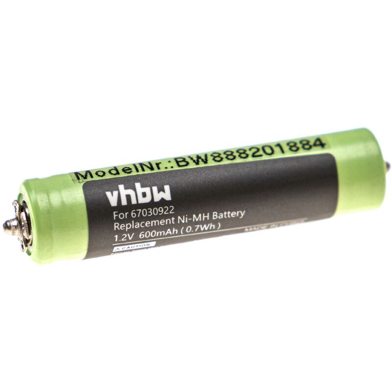 Vhbw - Akku kompatibel mit Braun 5728, 5729, 5730, 5734, 5732, 5733, CruZer2 Z40, 5328 Rasierer (600mAh, 1,2V, NiMH)