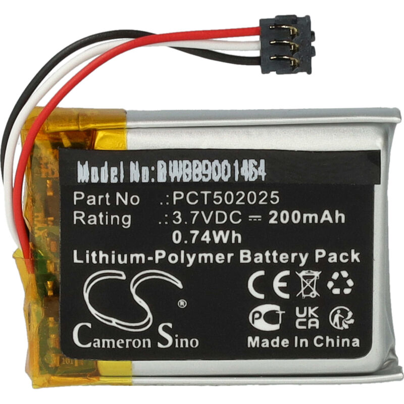 Vhbw - Akku kompatibel mit dji Mic mic rx, mic tx, mic Transmitter, Receiver Mikrofon (200 mAh, 3,7 v, Li-Polymer)