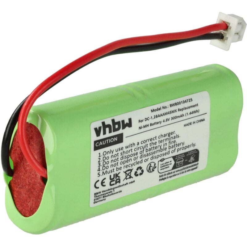 Vhbw - Akku kompatibel mit Dogtra 1802NC receiver, 1803NC receiver, 1804NC receiver Hundehalsband Hunde-Trainer (300mAh, 4,8V, NiMH)