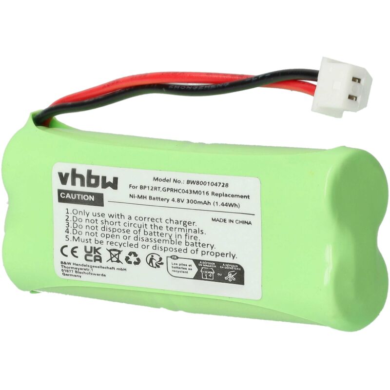 Vhbw - Akku kompatibel mit Dogtra 7102 Receiver, YS500 Collar Hundehalsband Hunde-Trainer (300 mAh, 4,8 v, NiMH)