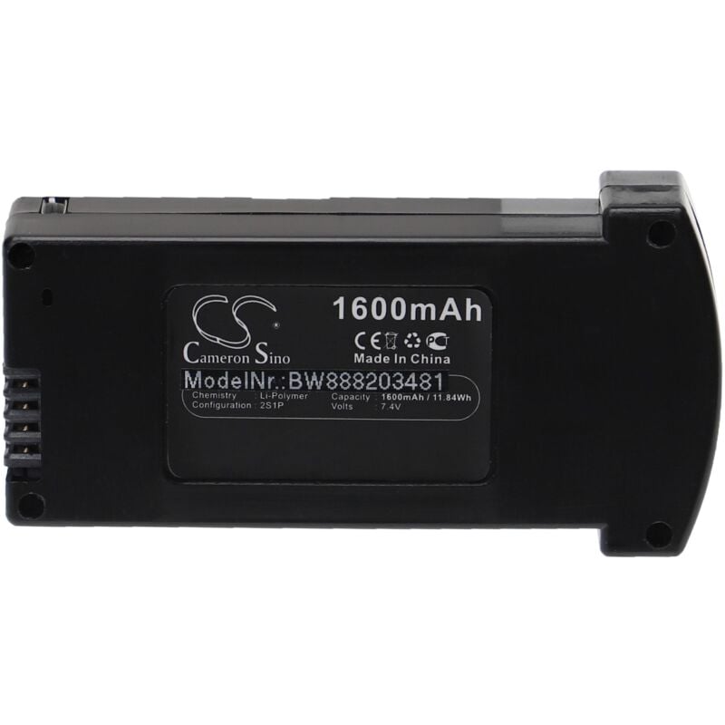 Vhbw - Akku kompatibel mit Eachine E520, E520S Drohne Multicopter Quadrocopter (1600 mAh, 7,4 v, Li-Polymer)