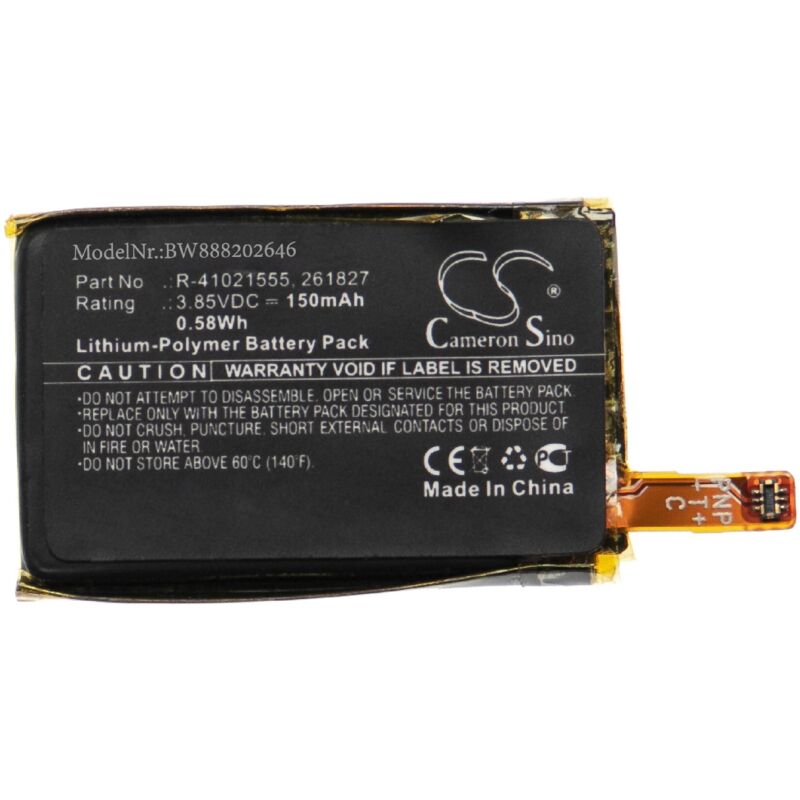 Vhbw - Akku kompatibel mit Fitbit FB504, FB505, Versa Smartwatch Uhr Fitnessarmband (150mAh, 3,85V, Li-Polymer)