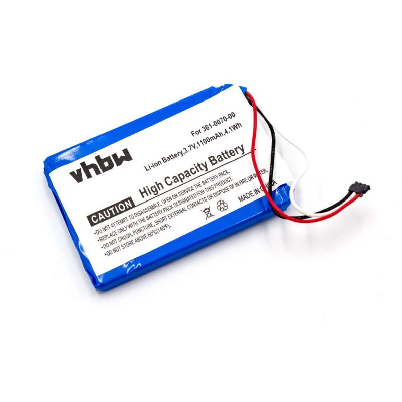 Vhbw - Akku kompatibel mit Garmin Nüvi 3598LMT, 3598LMT-D gps Navigation Navi (1100mAh, 3,7V, Li-Ion)