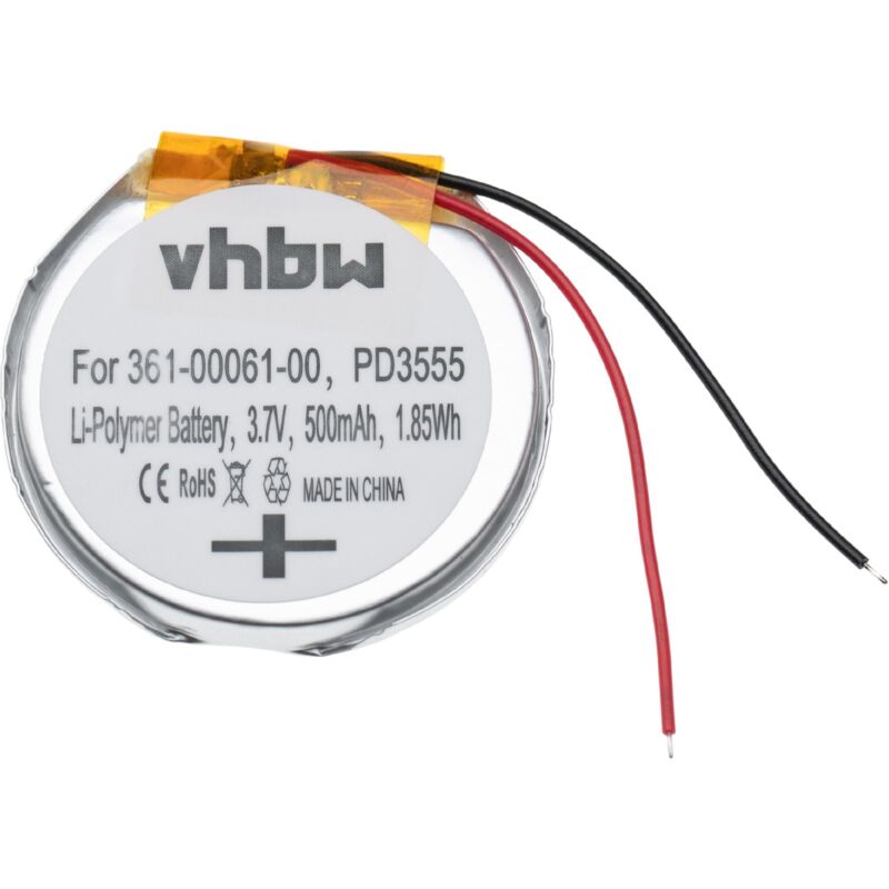 Vhbw - Akku kompatibel mit Garmin Tactix Charlie, Tactix Delta Smartwatch Uhr Fitnessarmband (500 mAh, 3,7 v, Li-Polymer)