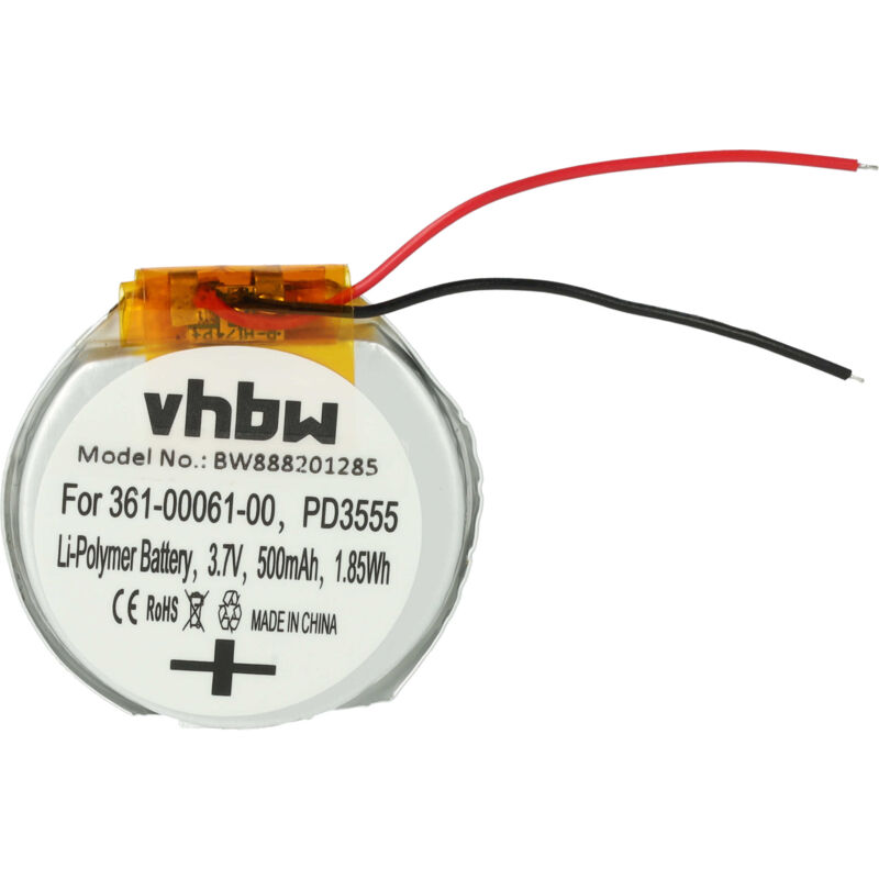 Vhbw - Akku kompatibel mit Garmin Tactix, Tactix Bravo Smartwatch Uhr Fitnessarmband (500mAh, 3,7V, Li-Polymer) + Werkzeug-Set