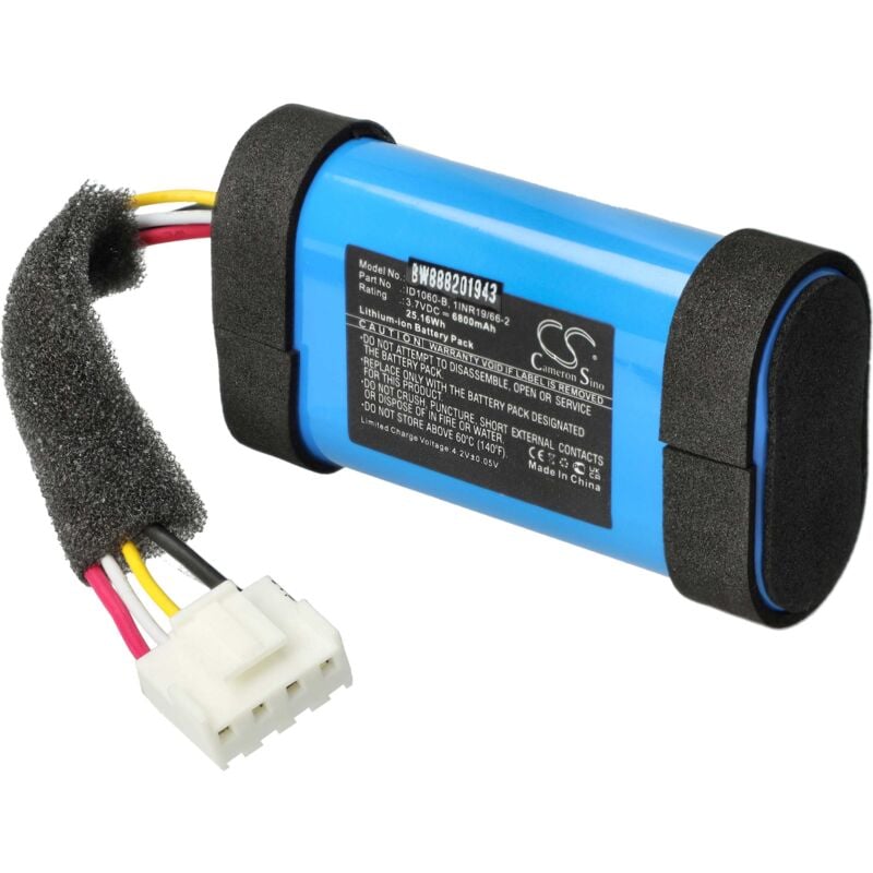 Vhbw - Akku kompatibel mit jbl Link Portable, Flip 5 Ocean, Flip 5 Eco, FLIP5WHTAM Lautsprecher Boxen Speaker (6800 mAh, 3,7 v, Li-Ion)